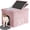 Pink, variant on Cat Litter Box Enclosure Furniture Hidden Large, Lift Design Lid Velvet Cat Washroom Bench Storage Cabinet |25.6x 17.7 x 17.7 in| Dog Proof|Urine Proof Inside|Quick Assembly| Easy Clean(Pink)