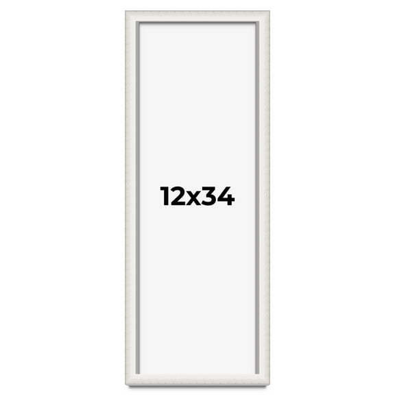 12x34 Shadow Box Silver Brushed Striped Display Frame | 1.625 Inches Deep | 1 Inch Moulding Width |