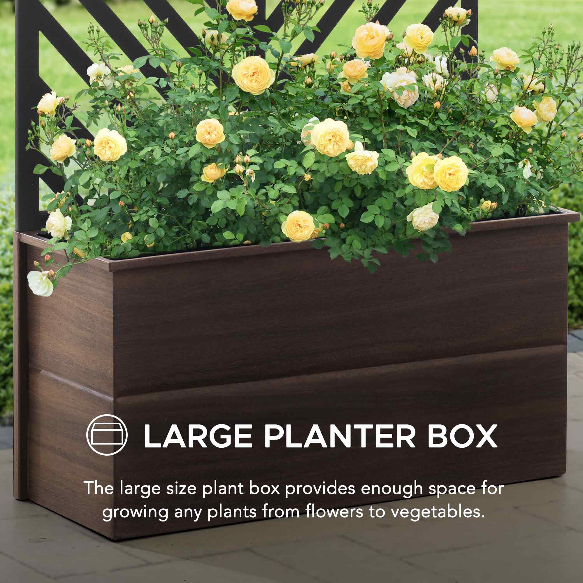 Sunjoy Planter With Screen - 24.02 in. L x 9.06 in. W x 44.09 in. H