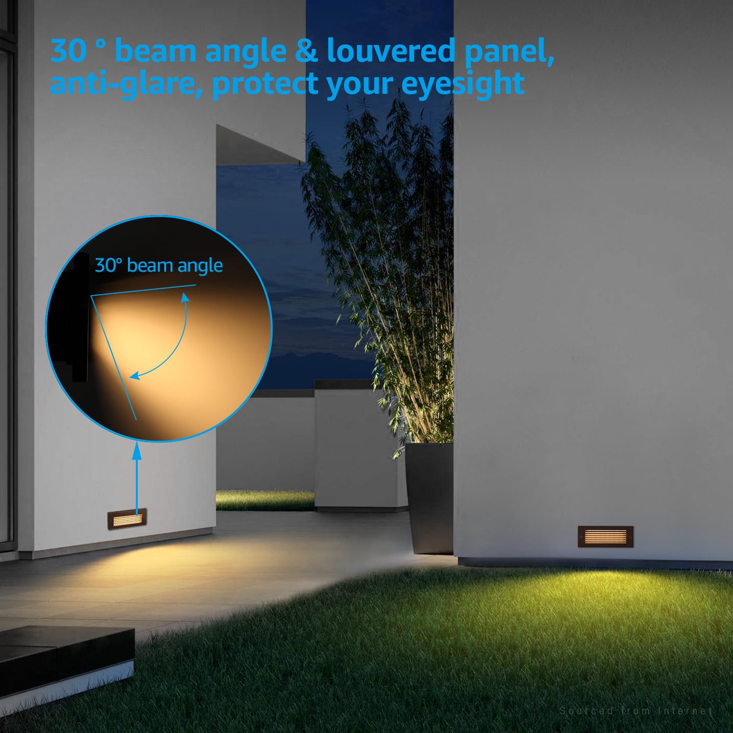 LEONLITE 12 Pack Dimmable LED Deck Lights, 120V-277V, 1800K/2700K/3000K/4000K/5000K Selectable, Aluminum Anti-Glare Step Stair Light