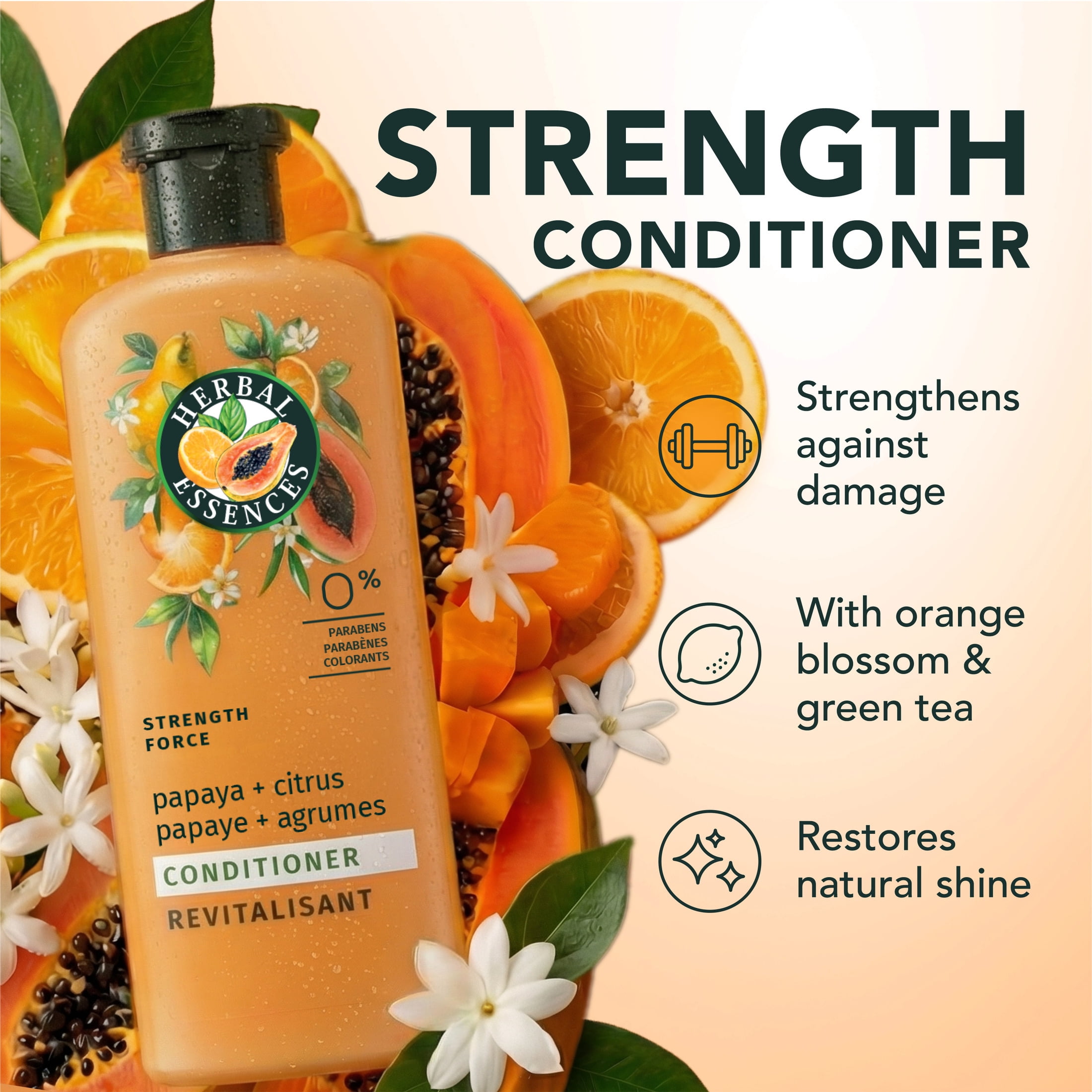 Herbal Essences Amaya Papaya Strength Conditioner with Papaya + Citrus, 13.5 fl oz
