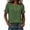 Green(Womens Tops), variant on Henley Short Sleeve Tops for Women Round Neck Button Front Blouse with Ruffle Sleeve Drawstring