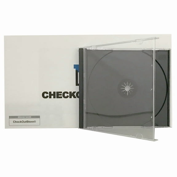 CheckOutStore 10 Original Vintage Old Style Standard Black CD Jewel Case (Heavy Duty) 90g