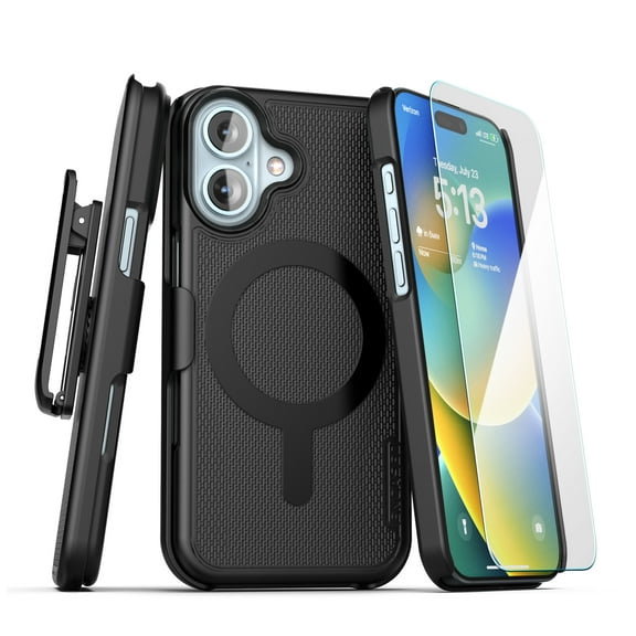 Encased Belt Clip Case for iPhone 16 - Compatible with MagSafe, Ultra-Thin Phone Holster (Magnetic SlimLine Series)