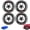D#, variant on 4PCS 3D Tire Lettering Stickers, 4 Counts/Set Car Wheel Hub Decals Waterproof, 2D Car Tire Waterproof Universal Raised Stickers Wheel Decals Accessories for Cars, Motorcycle, SUV