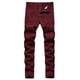 thumbnail image 2 of Pantalones largos a rayas para hombre, pantalones de traje ajustados y elásticos, pantalones casuales, pantalones para hombre, 2 of 6