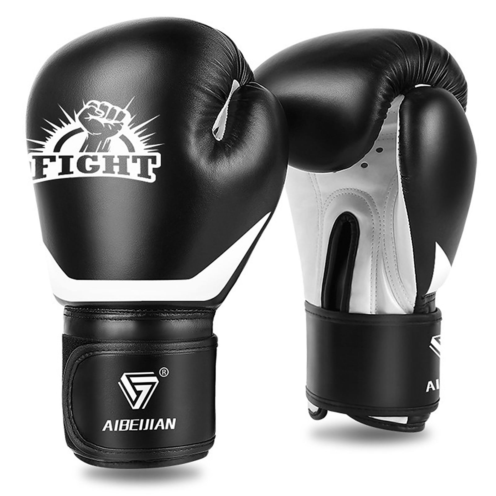 Boxing MMA Gloves Muay Thai Punch Bag Training Grappling Kick Cowhide Leather 
