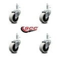 thumbnail image 2 of 2 Inch Thermoplastic Rubber Wheel 8mm Threaded Stem Caster Set of 4 SCC, 2 of 2