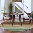 thumbnail image 3 of Round Rugs 5Ft, Teal Brown Round Area Rug Washable Indoor Throw Carpet, Farmhouse Rustic Wooden Plank Board Soft Non Slip Circle Rug for Cabinet Bathroom Home Decor Aesthetic, 3 of 8