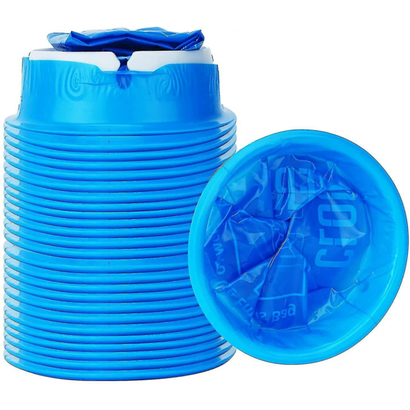 25 Pack Blue Emesis Bags Disposable For Kids, 800 Ml Vomit Bag For Morning Sickness Bags, Portable Nausea Bags