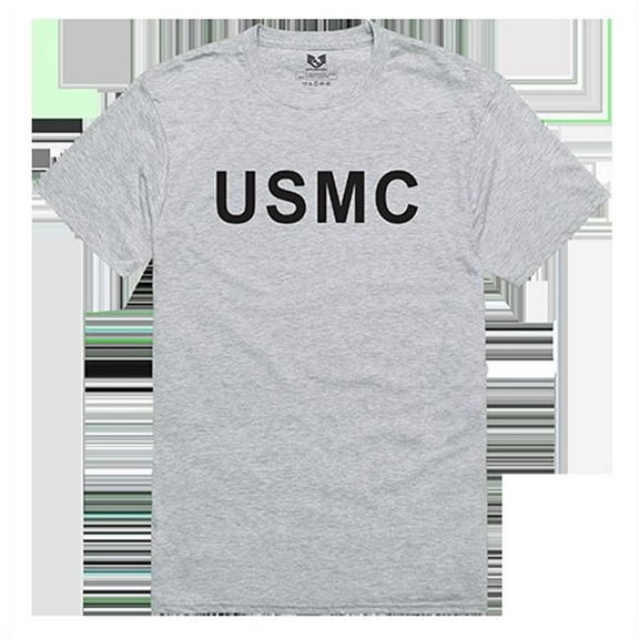 USMC Relaxed Graphic Tee - Heather Grey - Medium