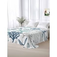 thumbnail image 6 of Blue Teal Coastal Flat Sheets Only California King Size, Soft Breathable Bed Top Sheets for Mattress, Summer Beach Starfish Coral Nautical Bedding Flat Sheets for Home Hotel Bedroom Bed Protection, 6 of 9