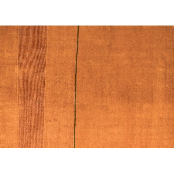 Ahgly Company Indoor Rectangle Abstract Orange Modern Area Rugs, 8' x 12'