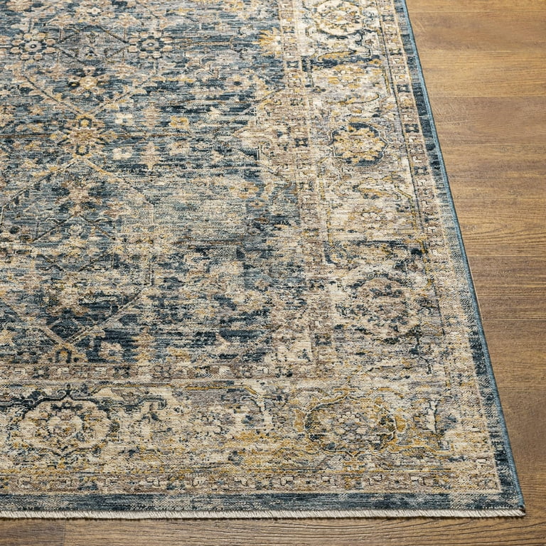 Mark&Day Area Rugs, 2x3 Harpers Ferry Traditional Dark Blue Area Rug (2' x  3') 