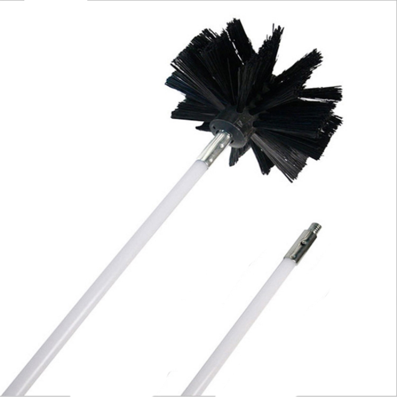 Chimney Brush Rod Kit Sweeping Cleaning Tool with Long Flexible Rods