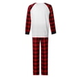 thumbnail image 3 of ITFABS Christmas Family Pajamas Set, Deer Print Tops+Plaid Print Trousers, 3 of 9