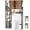 Rustic Brown, variant on Over The Toilet Storage Cabinet with Doors, Homieasy 7 Tier Bathroom Organizer with Adjustable Shelf and 4 Hooks, Space Saving Rack for Bathroom, Restroom, Laundry