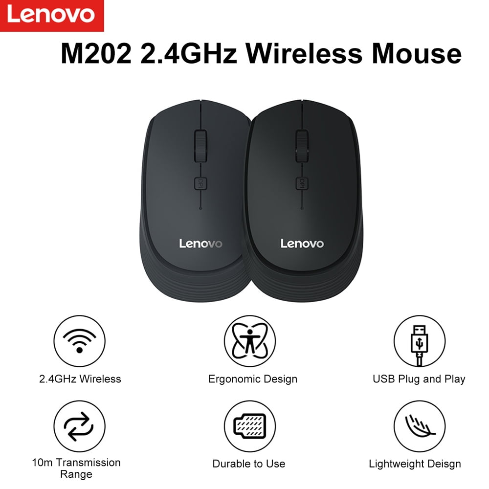 Amdohai Lenovo M202 Mini souris sans fil 2.4GHz souris optique