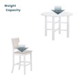 thumbnail image 6 of Farmhouse 5 Piece Dining Set Kitchen Table Set Counter Height Table Set with Irregular Table and Cushioned Chairs for 4 Persons Dining Room Table Set for Small Place, 6 of 9