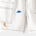 thumbnail image 4 of Karoyedx Little Boys SweatShorts Toddler Baby Boy Elastic Waist Shorts Kids Fashion Drawstring Pull On Athletic Shorts Summer Clothes White Size,2-3 Years, 4 of 8