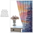 thumbnail image 5 of Forest Curtains Watercolor Misty Forest Orange Sunset Nature Scenery Colorful Art Print for Bedroom Living Room Decor Rod Pocket Blackout Window Drape 84x84in, 5 of 6