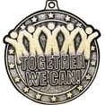 thumbnail image 2 of Teamwork Medals, 2" Gold Diecast Teamwork Medal Award 10 Pack, 2 of 2