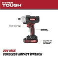 Hyper Tough 20 V Cordless 1/2inch Impact Wrench with 2.0 Ah Battery
