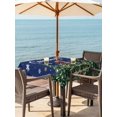 thumbnail image 2 of Outdoor Tablecloth with Umbrella Hole and Zipper, Navy Blue Christmas Square Table Cloth 60x60 Inch Waterproof Tablecloth, Green Xmas Tree Snowflake Winter Picnic Table Cover for Patio Camping, 2 of 7