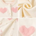 thumbnail image 7 of ibuvkizy Girls Sweaters!Girls Cardigan Bow Solid Color Baby Knitted Sweater Cardigan Long Sleeve Button Up Cardigan Toddler Baby Girl Fall Outfits Beige,3 Months, 7 of 7