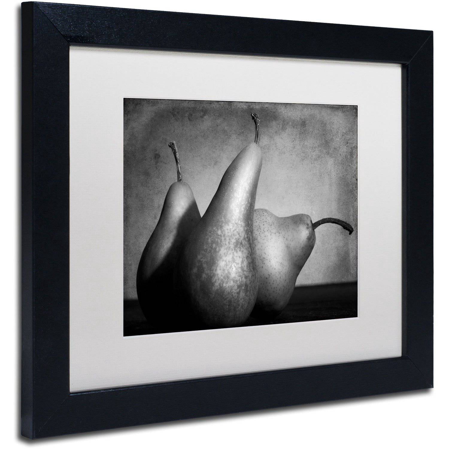 Trademark Fine Art "Cayendo" Canvas Art by Moises Levy White Matte, Black Frame