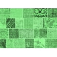 thumbnail image 1 of Ahgly Company Indoor Rectangle Patchwork Emerald Green Transitional Area Rugs, 8' x 10', 1 of 4