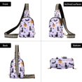 thumbnail image 7 of FORMRS Womens Crossbody Sling Bag Travel Daypack Shoulder Chest Backpack, Purple Halloween Pumpkin, 7 of 7