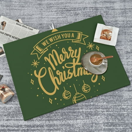 

PUREYAH Dish Mat Drying Kitchen Mat Microfiber Christmas Wish Winter Festival Quick Absorbent Sink Drying Mat for Kitchen Counter 18x24 Inch