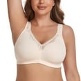 thumbnail image 4 of Women Full Coverage Non Padded Wirefree Plus Size Minimizer Cotton Bra 52DDD, 4 of 8