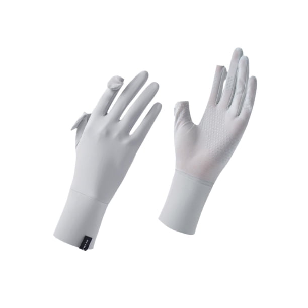 Guantes de protección solar para mujeres guantes solares transpirables verano de guantes de manejo de muñeca extendida guantes solares para pesca para Gris claro