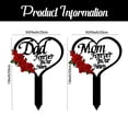 thumbnail image 7 of Memorial Grave Markers for Cemetery, Heart Memorial Plaque Stake Cardinals Garden Stake Memorial Metal Grave Stake Decoration for Mom Dad Cemetery Outdoors Yard Garden, 7 of 7