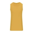 thumbnail image 4 of Puliio Womens Vest Tops Solid Color Round Neck Casual Sleeveless Top T Shirt Sumemr Loose Minimalist Versatile Female Camisole Tops, 4 of 6