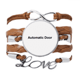 thumbnail image 1 of Automatic聽Door Black Symbol Pattern Bracelet Love Chain Rope Ornament Wristband, 1 of 3