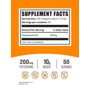 BulkSupplements Coenzyme Q10 (CoQ10) Powder - 200mg per Serving - 10 Grams (0.4 oz) - 50 Servings