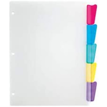 Office Depot Brand Plastic Dividers with Insertable Rounded Tabs ...