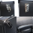 thumbnail image 6 of Makeup Train Case on Wheels,14.6"x9.5"x17" Professional Rolling Cosmetics Storage Organizer with Mirror, Adjustable Handle Height Aluminum Cosmetic Tattoo Box w/Locks and Folding Trays, S13482, 6 of 7