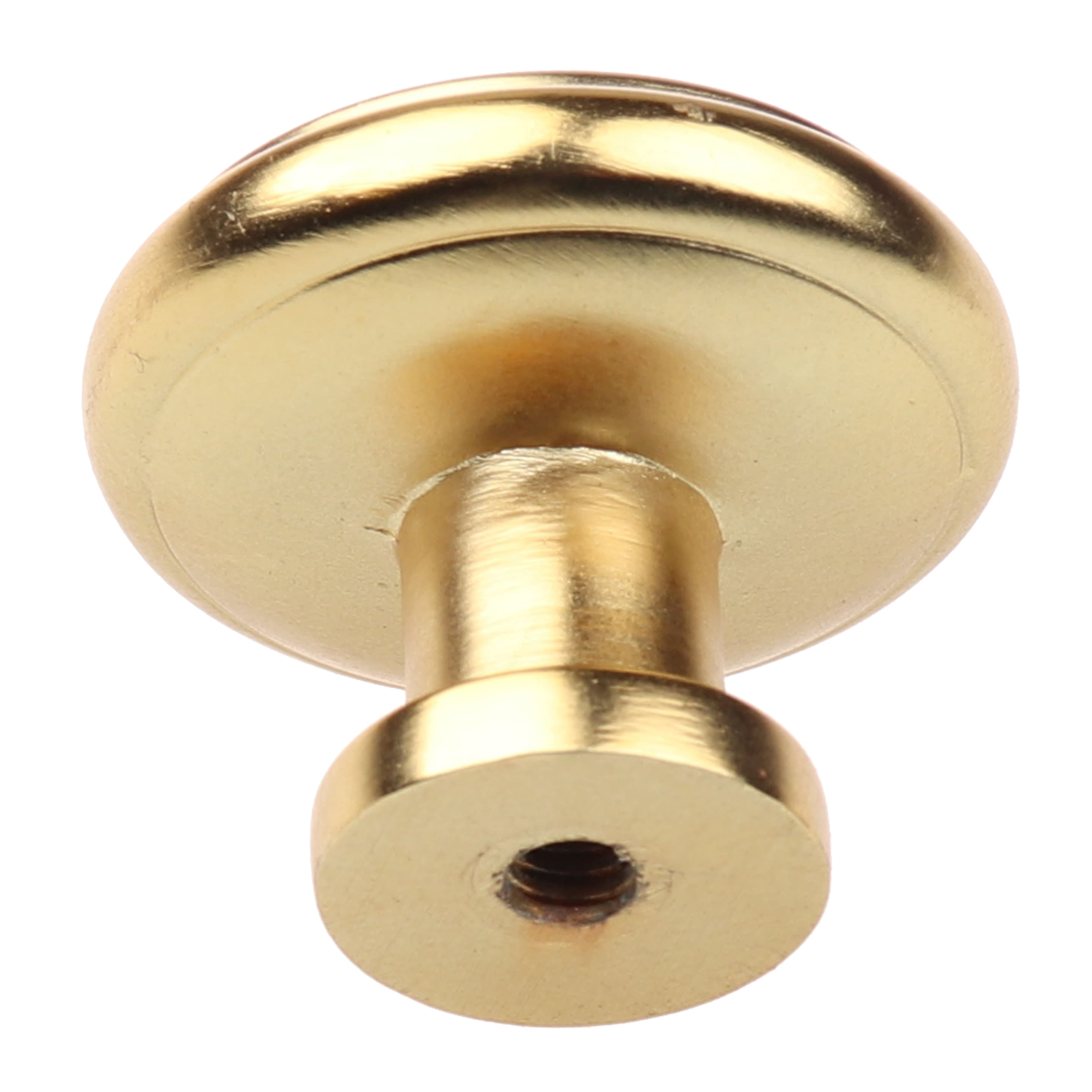 GlideRite 1.125 in. Round Ring Classic Cabinet Knobs, Brass Gold, Pack of 5