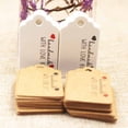thumbnail image 5 of 100TAG New Vintage style paper gift tag white/kraft cardboard jewelry label tag for gift /wedding favors products note tag kraft3x5hdbyR 50tag50string, 5 of 6