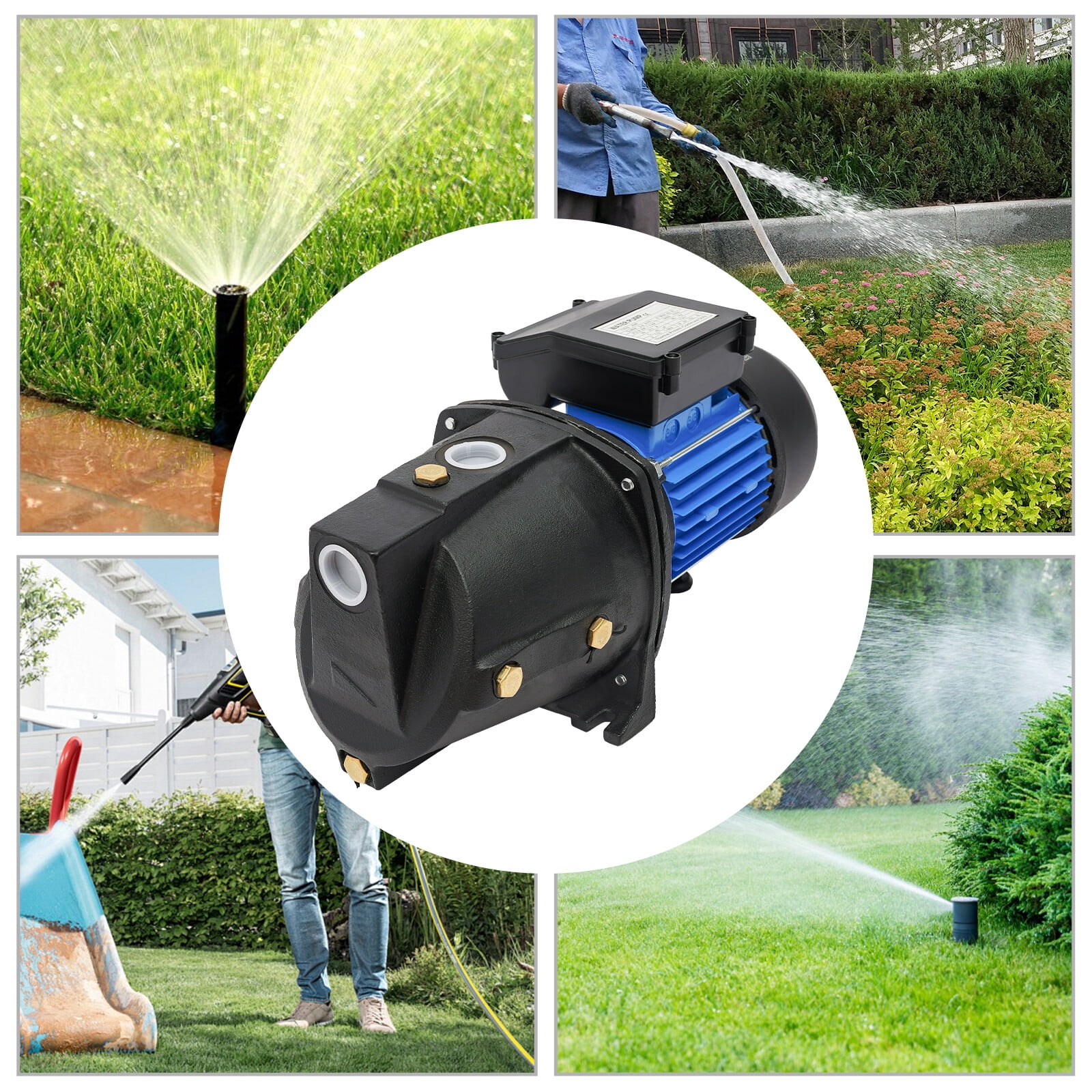 16.54*7.09*8.66 Good Powerful and Efficient Black Blue Garden Water Pump for Irrigation, Sprinkling