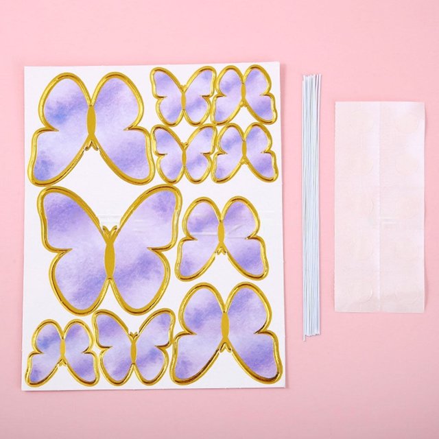 ziyahi 10 Pieces Insect Cake Decoration Happy Birthday Party Decor Simulation Crafts Sign Dessert Cakes Pastry Baking Type 5