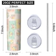 thumbnail image 3 of Pioneer Flower Floral Print Pattern 20oz Skinny Tumbler with Straw & Lid, Double Wall Vacuum Insulated Cup, Leak-Proof, Cup Holder Friendly, Hot 6H Cold 12H, 3 of 6