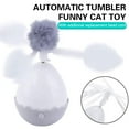 thumbnail image 5 of PENGXIANG Tumbler Cat Toy With Tassel And Fuzz Ball 360 ° Automatic Rotation Feather Tease Cat Stick Kitten Dangler Rod Interactive Toys For Pet, 5 of 6