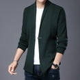 thumbnail image 3 of SWSMCLT Men's Cardigan Sweaters Lightweight Long Sleeve Cardigan Cable Knit Fashion Cozy V Neck Casual Outerwear Green 38, 3 of 4