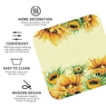 thumbnail image 3 of Vsdgher Sunflowers On A Yellow Background Leather Coasters for Drinks, Durable Drink Coasters 4 Set for Tabletop Protection, Luxurious Home Décor and Housewarming Gift ( {designName})Square, 3 of 6
