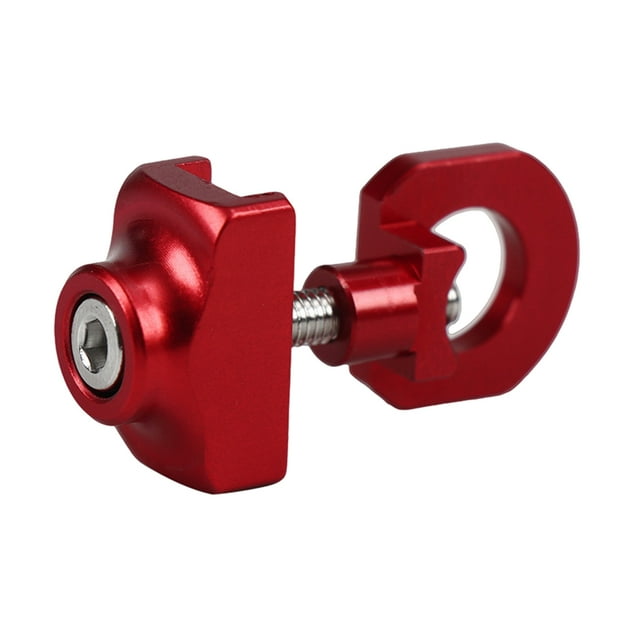 Decodeary Aluminum Alloy Easy To Install Folding Bike Chain Adjuster For Effortless Installation Lightweight red 1Set